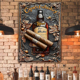 Cigar & Whiskey - Personalized Whisky Rectangle Metal Sign