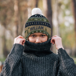 Hooked on Fishing - Personalized Fishing Beanie Hat