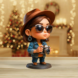 Exaggerated Proportions Cartoon Style - Personalized Travelling Custom Shaped Acrylic Plaque
