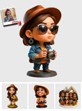 Exaggerated Proportions Cartoon Style - Personalized Travelling Custom Shaped Acrylic Plaque