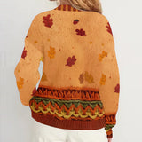 Autumn Cat And Dog - Personalized Dog Cardigan Sweater