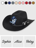 Cowgirl Boots - Personalized Cowgirl Wide Brim Cowboy Hat