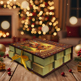 Highland Cow Advent Calendar 2025 - Highland Cow Folded Advent Calendar With Ornaments