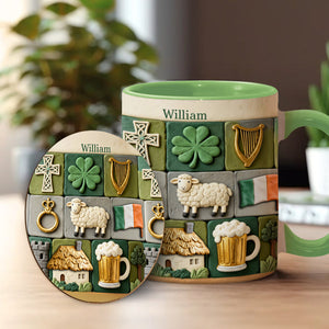 Irish Heritage - Personalized Irish Accent Mug & Coaster