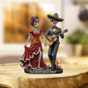 Till Dead Do Us Part - Personalized Couple Custom Shaped Acrylic Plaque