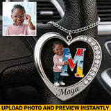 Custom From Any Photo, Car Interior Decoration, Steering Wheel Rosary Charm - Personalized Autism Awareness Bracelet With Charms