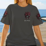 I'm Never Alone - Personalized Skull All Over Shirt