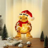 Merry Christmas - Personalized Turtle LED Light Tree Topper