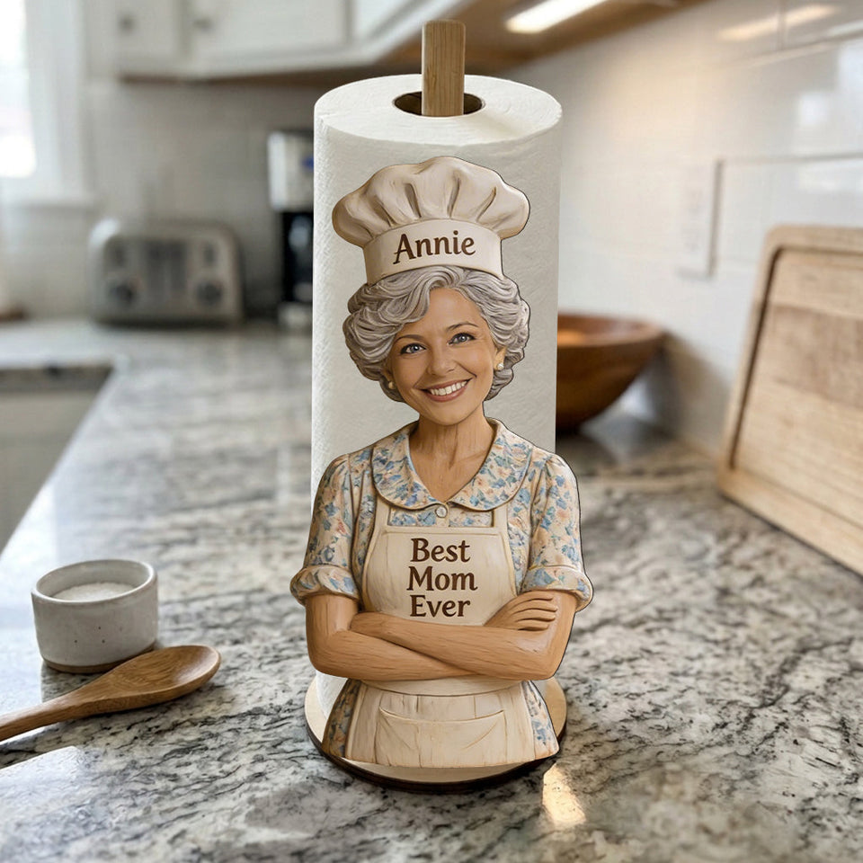 Best Chef In The World - Personalized Mother Paper Towel Stand
