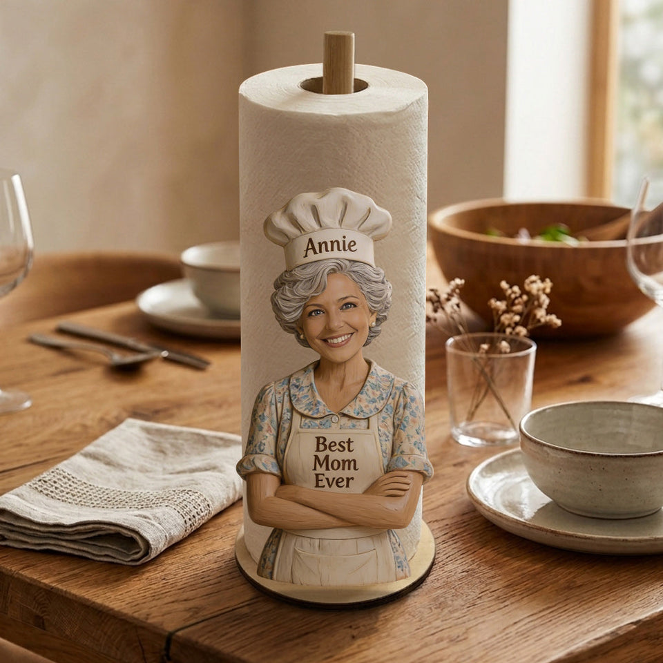 Best Chef In The World - Personalized Mother Paper Towel Stand