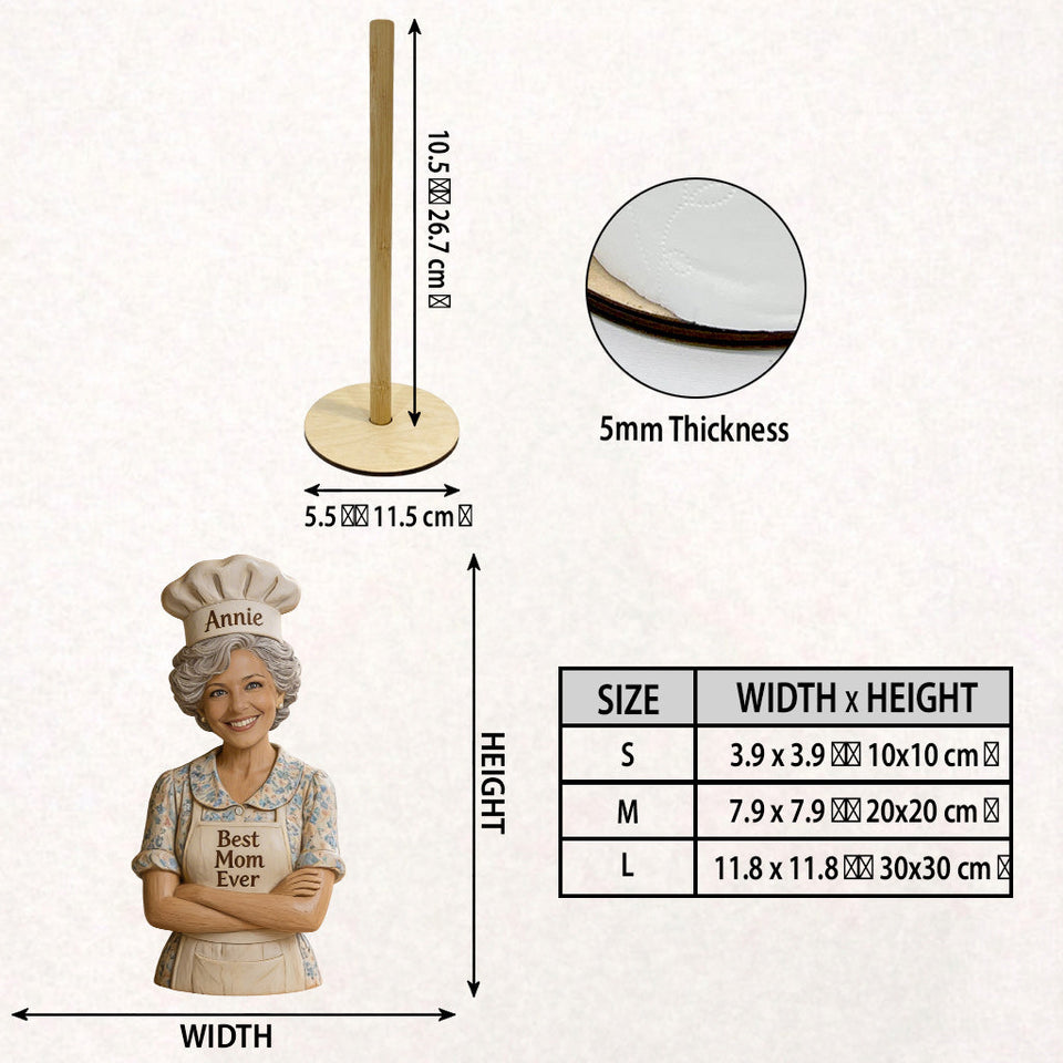 Best Chef In The World - Personalized Mother Paper Towel Stand