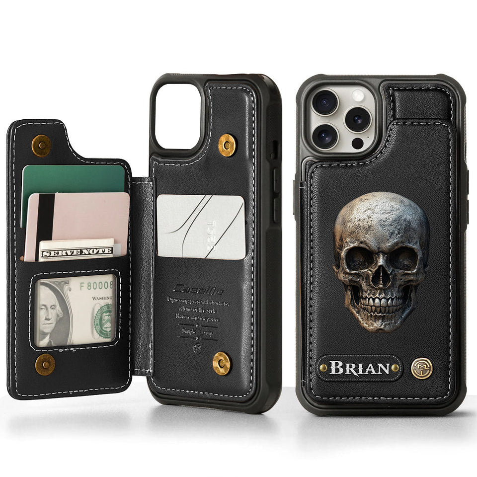 You & Me We Got This - Personalized Skull Wallet Phone Case