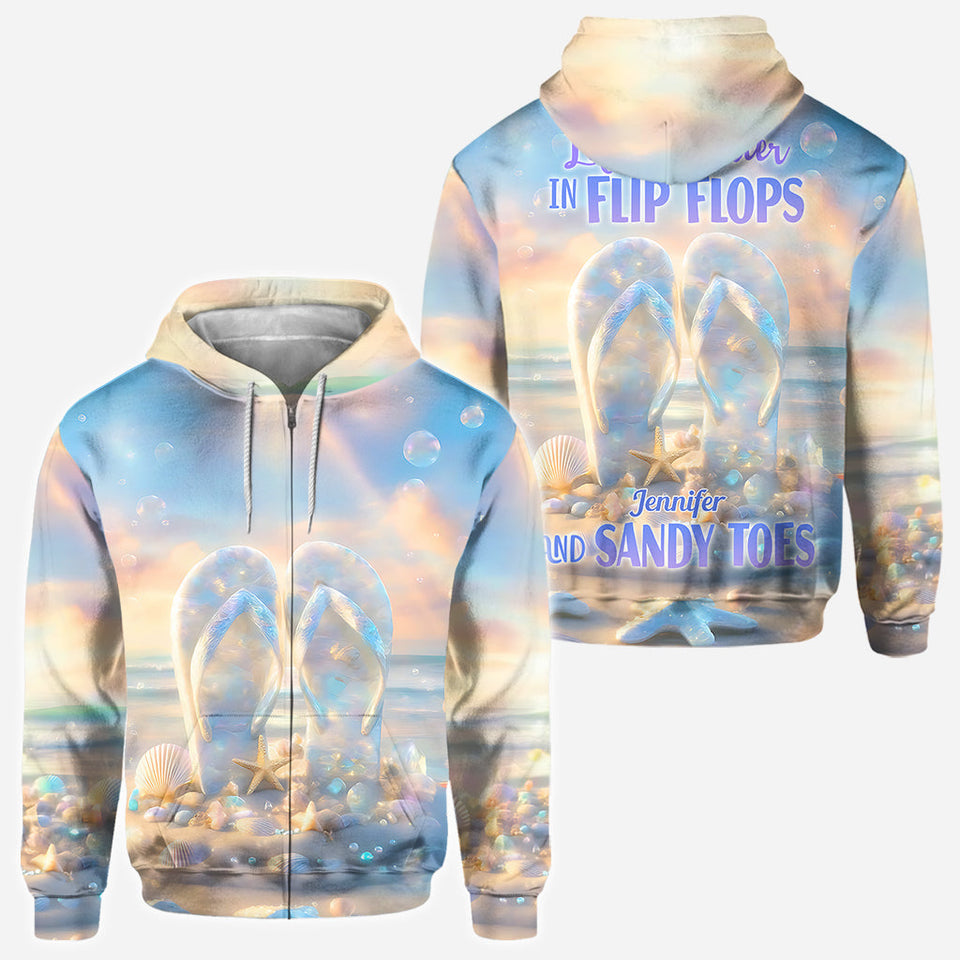 Life Is Better With Flipflops - Personalized Sea Lover All Over Shirt