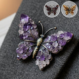 Amethyst/ Pearl/ Diamond Styled Butterfly - Personalized Butterfly Pin