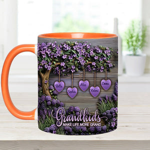 Grandkids Make Life More Grand - Personalized Grandma Accent Mug