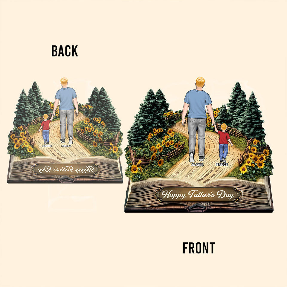 Thank You For Always Being By My Side - Personalized Father Custom Shaped Acrylic Plaque