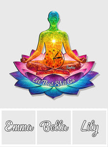 Let That Sht Go - Personalized Yoga LED Light Wall Clock