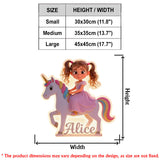 Custom Unicorn Princess From Photo - Personalized Kid LED Light Acrylic Sign