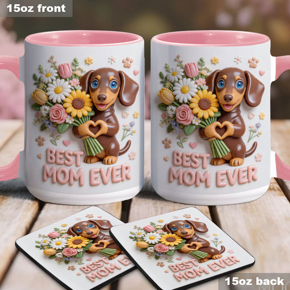 Custom Any Photo - Personalized Dog Accent Mug & Coaster