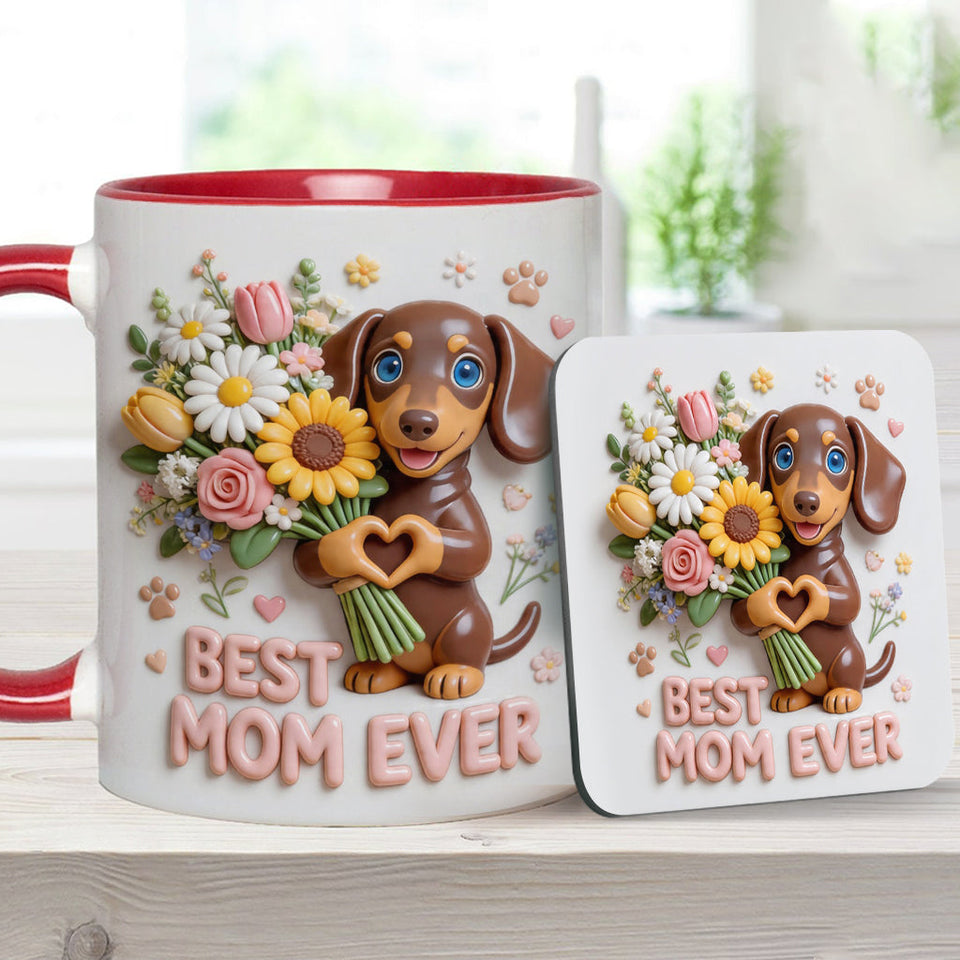 Custom Any Photo - Personalized Dog Accent Mug & Coaster