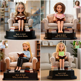 Just A Girl Who Loves Books - Personalized Book Custom Shaped Acrylic Plaque