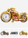 Time To Ride Motorcycle - Personalized Biker Acrylic Clock Plaque