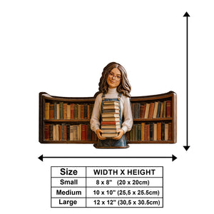 Custom Any Photo Book Lovers Bookstore/Library - Personalized Book Wooden Wall Mount Sign