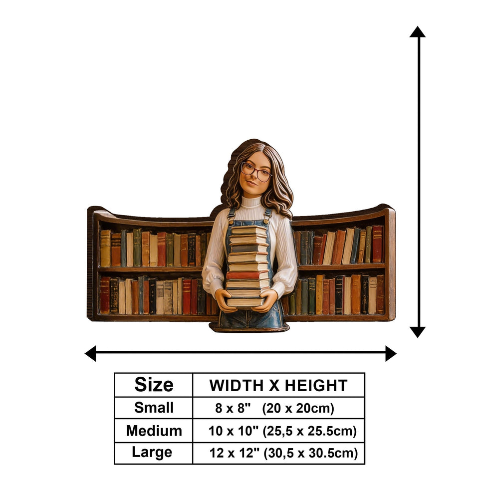 Custom Any Photo Book Lovers Bookstore/Library - Personalized Book Wooden Wall Mount Sign