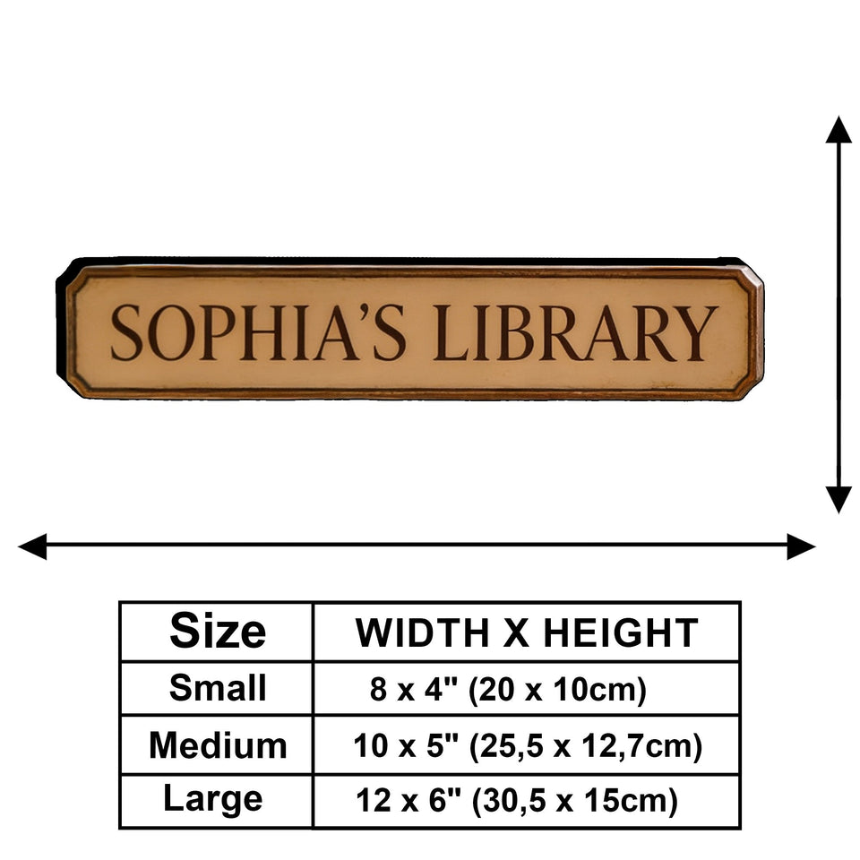 Custom Any Photo Book Lovers Bookstore/Library - Personalized Book Wooden Wall Mount Sign