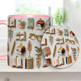 Just A Girl Who Loves Books - Personalized Book Accent Mug & Coaster