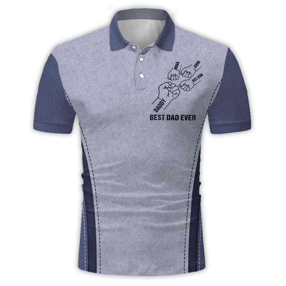 Best Dad Ever - Personalized Father Polo Shirt