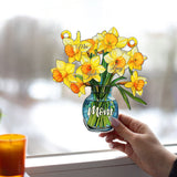 Mom’s Blossom - Personalized Mother Window Hanging Suncatcher Ornament