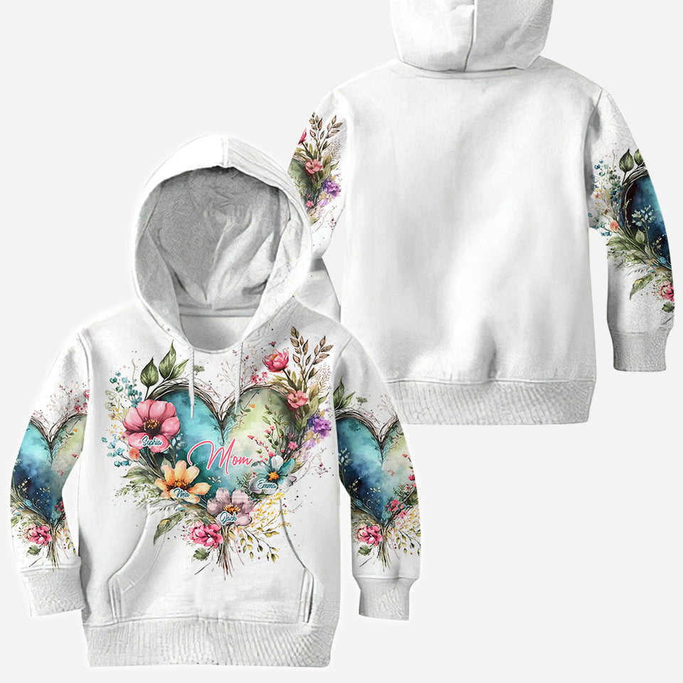 Mom's Grandma's Flowers - Personalized Mother All Over Shirt