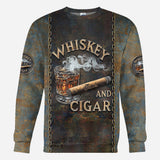 Whiskey And Cigar - Personalized Whisky All Over Shirt