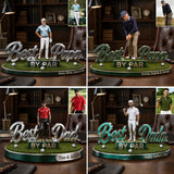 Custom Any Photo Best Dad/Grandpa/Uncle... By Par - Personalized Golf Custom Shaped Acrylic Plaque