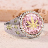 Unique Stone - Personalized Weed Signet Ring
