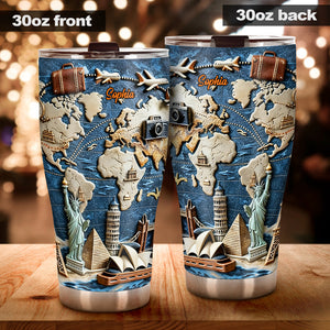 Love Traveling - Personalized Travelling Tumbler