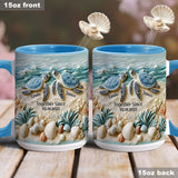 Couple Turtle - Personalized Turtle Set Accent Mug with Acrylic Stirrers
