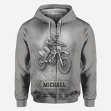 Metalic Dirt Bike/ Motocross - Personalized Dirt Bike All Over Shirt
