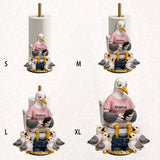 Mom Dad Funny Seagulls - Personalized Father Paper Towel Stand