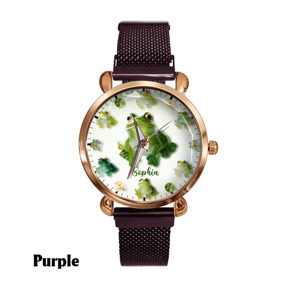 Just A Girl Who Loves Frogs - Personalized Frog Women Hand Watch