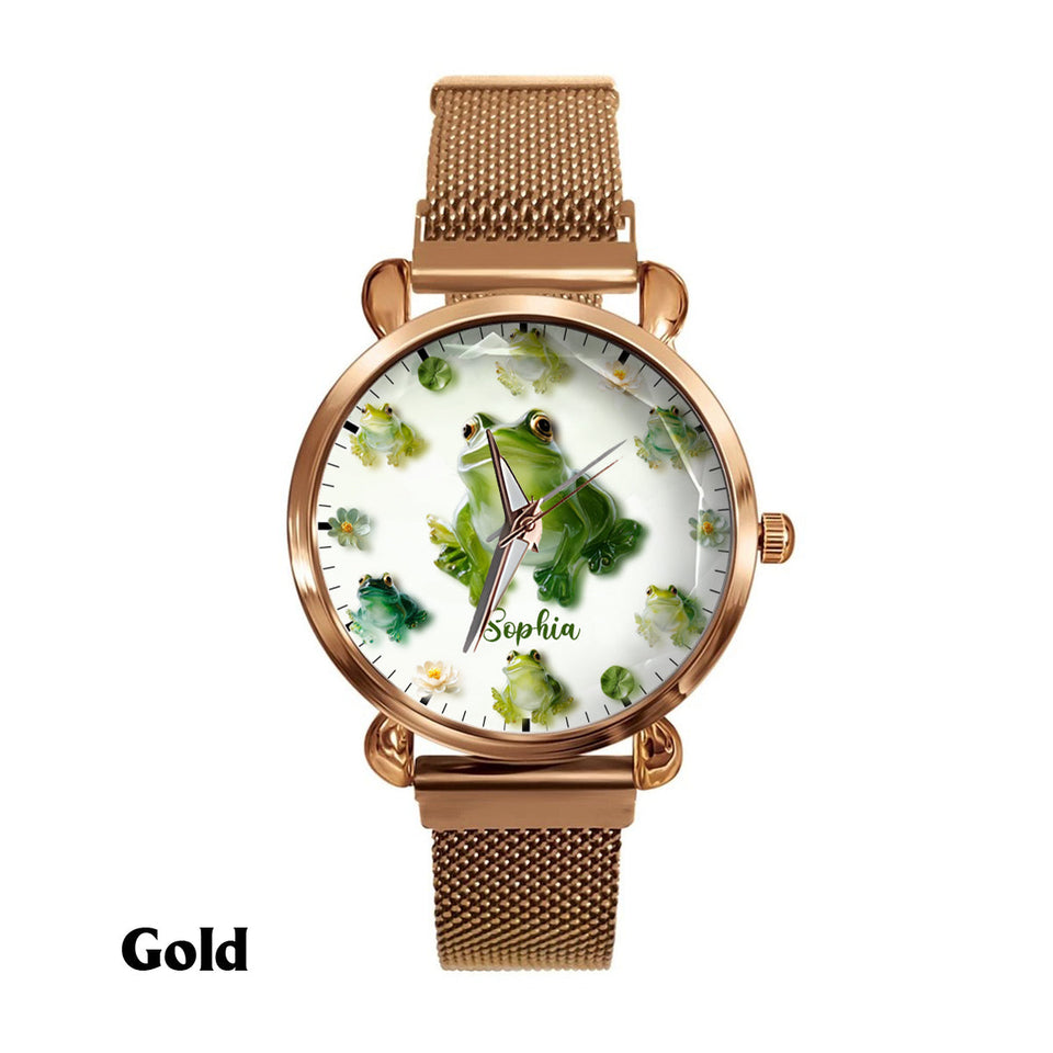 Just A Girl Who Loves Frogs - Personalized Frog Women Hand Watch