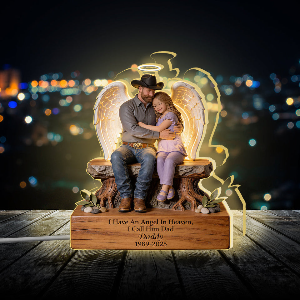 I Have An Angel In Heaven - Personalized Memorial Acrylic LED Night Light