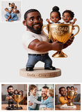 The Best Dad Trophy - Personalized Father Custom Shaped Acrylic Plaque