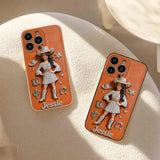 Cowgirl Spirit - Personalized Cowgirl 3D Embossed Leather Phone Case
