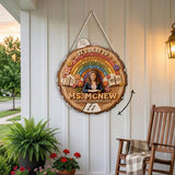 Custom Rotating Teacher Name - Personalized Teacher Spinner Sign Custom Shape