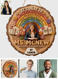 Custom Rotating Teacher Name - Personalized Teacher Spinner Sign Custom Shape