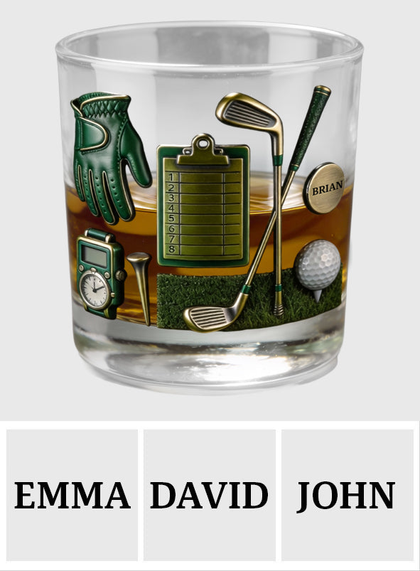 Golf is A Good Walk Spoiled - Personalized Golf Whiskey Glass
