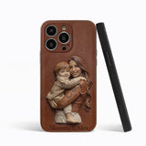 Custom Any Photo Gift For Mom, Grandma - Personalized Mother Leather Phone Case