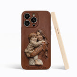 Custom Any Photo Gift For Mom, Grandma - Personalized Mother Leather Phone Case